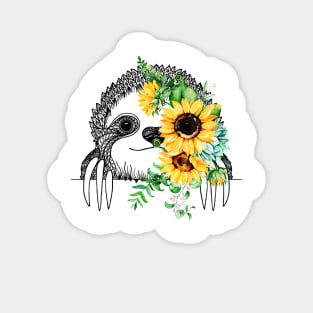 Sloth With Flower Sticker